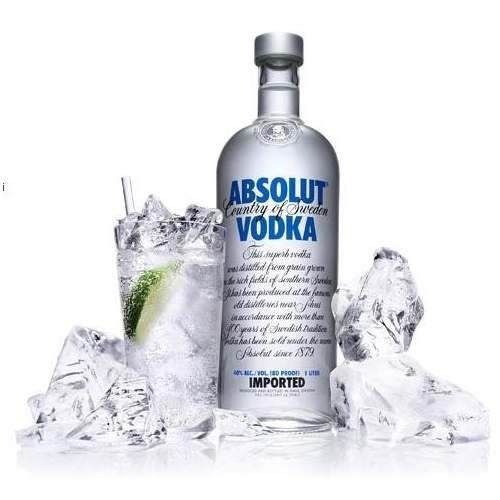 Vodka Absolut Natural 100% Original 1l